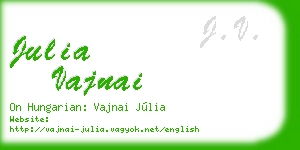 julia vajnai business card